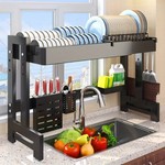 Topika - Adjustable & Stretchable Over-The-Sink Dish Drying Rack, 64-100cm