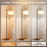 Topika - Modern Floor Lamp With Adjustable Height And Three-Colour LED Bulb