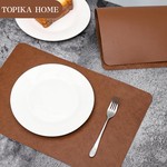 Topika Placemats 6Pack Faux Leather Table Mats 43x30cm Waterproof Oil-Proof