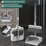 Topika 3-in-1 Long Handle Broom and Dustpan Set for Home & Office Cleaning