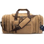 Topika Canvas Duffle Bag for Travel, 50L Expandable Weekend Duffels
