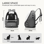Topika - Cat Backpack Carrier Bag,Grey Foldable Dog Carrier Bag for Travel