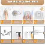 Topika - Hat Hooks For Wall, Cap Hooks And Caps Hanger Set, 16 Pcs