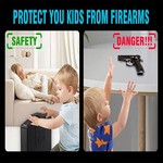 Topika Handgun Gun Safe for Home Auto Slide, Fingerprint & PIN& Key Access