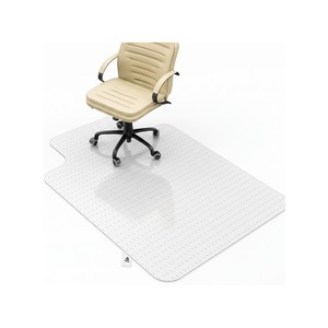 Topika Clear Chair Mat With Lip, 90x120cm Floor Protector for Desk Chairs