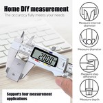 Topika Stainless Steel Digital Caliper, 150mm Vernier Micrometer with LCD