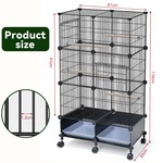 Topika Large Bird Cage With Wheels and Slide-Out Trays, 116CM Tall