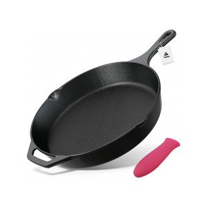 Topika Cast Iron Frying Pan 30CM, Helper Handle, Need Pre Seasoned Skillet