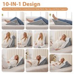 Topika - Wedge Pillow Post Surgery,Bed Wedge Pillows for Adult Sleep Apnoea