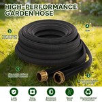 Topika - 15M Garden Hose Pipe Set, Braided TPU Water Hose For Watering