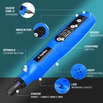 Topika Multi Mini Grinder Rotary Tool Kit -5-Speed Cordless Drill with LED