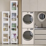 Topika Slim Bathroom Storage Cabinet, Narrow Storage Organiser With Wheels