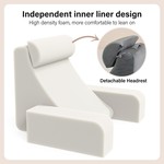 Topika Detachable Reading Pillow with Armrests, Read Chair&Headboard Pillow