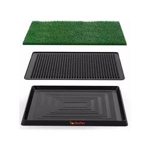 Topika Dog Grass Pad with Tray, Training Pee Mat, 20x25"51x64 CM