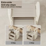 Topika Foldable Toddler Step Stool with Safety Rails, Height Adjustment