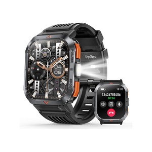 Topika - Smart Watch with Flashlight for Men Women 2.02" HD Bluetooth Calls