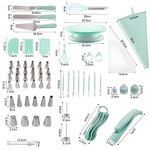 Topika - Cake Decorating Supplies Kit 137pcs with Turntable & Nozzles