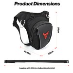 Motocentric Expandable Motorcycle Leg Bag Thigh Bag Waterproof Waist Bag