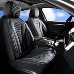TopikaAuto 2/5 Seats Leather Car Seat Covers Full Set, Front Set, Universal