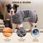 Topika Dog Bath Robe & Microfiber Drying Towel, Adjustable Hips, 3 Size