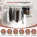 Topika - Retractable Wall Mounted Clothes Drying Rack, Space Saving