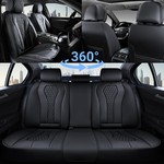 TopikaAuto 2/5 Seats Leather Car Seat Covers Full Set, Front Set, Universal