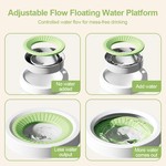 Topika Pet Floating Water Bowl Anti Spill, Pet Slow Water Bowl