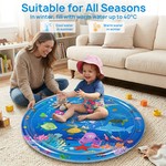 Topika Inflatable Tummy Time Water Mat Baby & Ocean Pattern, 100cm