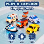 Topika Light Up Silicone Bath Toys 6piece, No Holes Educational Bath Toys