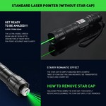 Topika Rechargeable Green Laser Pointer&Visible Beam for TV/LED & Outdoor