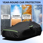 TopikaAuto 10-Layer Car Cover Waterproof All Weather SUV Hatchback Sedan