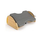 Topika- Adjustable Office Footrest, Ergonomic Bamboo Foot Rest With Cushion