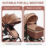 Topika Baby Travel System 3-in-1 with Car Seat, Baby Stroller for 0-36m