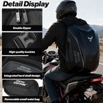 Motocentric Motorcycle Backpack Waterproof Hard Shell 48L Carbon Fiber