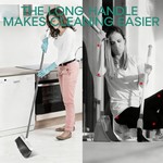 Topika 3-in-1 Long Handle Broom and Dustpan Set for Home & Office Cleaning