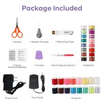 Topika 12-Stitch Mini Sewing Machine with 42pc Thread Kit for Beginners