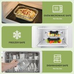 Topika 8pcs Borosilicate Glass Food Storage Containers With Airtight Lids