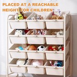 Topika 4 Tier Multipurpose Kids Toy Organizer with 12 Storage Bins