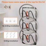 Topika 2-Pack Pot Lid Organizer Rack Wall Mounted 6-Tier Storage