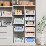 Topika Closet Organisers & Storage Foldable Basket With Slide-Out Design