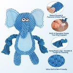 Topika Squeaky Dog Toys No-Stuffing Plush Set with Crinkle Sound Fun 4-Pack