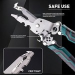 Topika 18 in 1 Folding Wire Stripper Crimper Tool, Electrician wire cutters