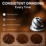 Bincoo - Manual Coffee Grinder,Hand Coffee Grinder,Folding Burr Coffee Mill