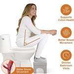 Topika 2PC Ergonomic Toilet Stool for Adults & Kids, Non-Slip Bathroom Step