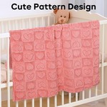 Topika Throw Blanket Baby Comfort Blanket Heart-patterned, Baby Blanket