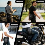 Motocentric Expandable Motorcycle Leg Bag Thigh Bag Waterproof Waist Bag