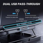 Topika - Gaming Laptop Cooling Stand with 6 Fans, Dual USB, Metal Support