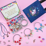 Topika DIY Charm Bracelet Making Set Beads Jewelry Gift Box 79pcs