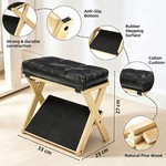 Topika - Foot Rest Under Desk, Ergonomic Wooden Office Foot Stool