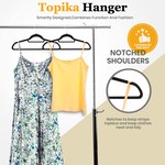 TopikaHome Velvet Non-Slip Heavy Duty Hangers, Metal Hooks